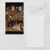 Samurai in Combat, ongeveer 1800's Visitekaartje. Visitekaartje (Voorkant / Achterkant)