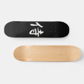 Samurai in de Japanse Kanji Skateboard (Horizontaal)