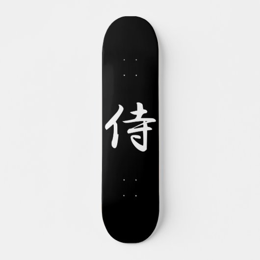 Samurai in de Japanse Kanji Skateboard (Voorkant)