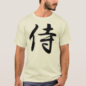 Samurai in de Japanse Kanji T-shirt (Voorkant)