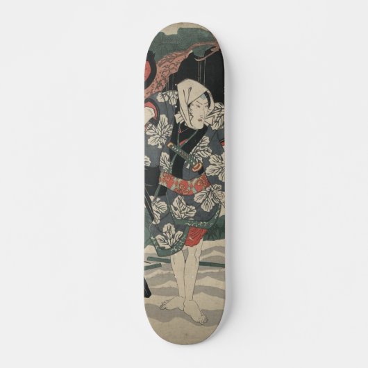 Samurai in de sneeuw in Japan ongeveer 1825 Skateboard (Voorkant)