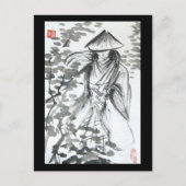 Samurai in het Briefkaart van de bossen (Voorkant)