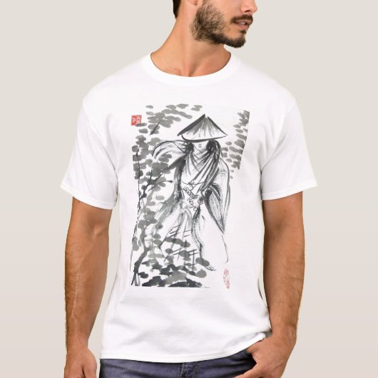 Samurai in het Mannen Forst en het Shirt Unisex T (Voorkant)