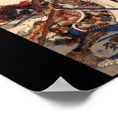 Samurai in Oorlog, ongeveer 1800 jaar Poster (Hoek)