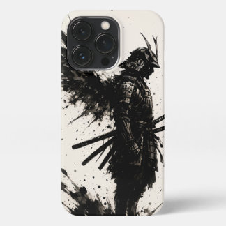 Samurai Ink Art - iPhone Guerrier Coque met Ailes 13 Pro Hoesje
