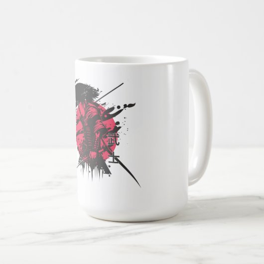 Samurai Ink Art Mug Koffiemok (Voorkant rechts)