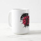 Samurai Inkt Kunstmok Koffiemok (Voorkant links)
