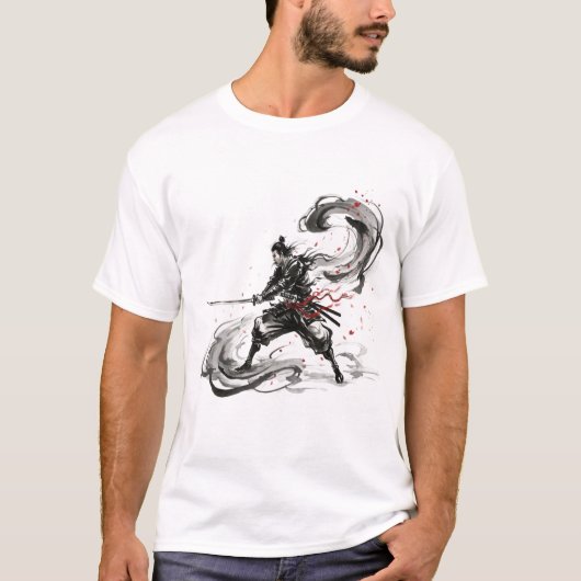Samurai Inkt Storm T-shirt (Voorkant)