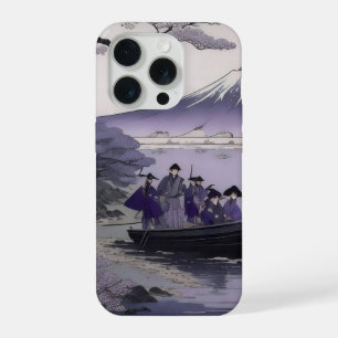 Samurai iPhone 15 Hoesje Mount Fuji Japanse Kunst Pro Case