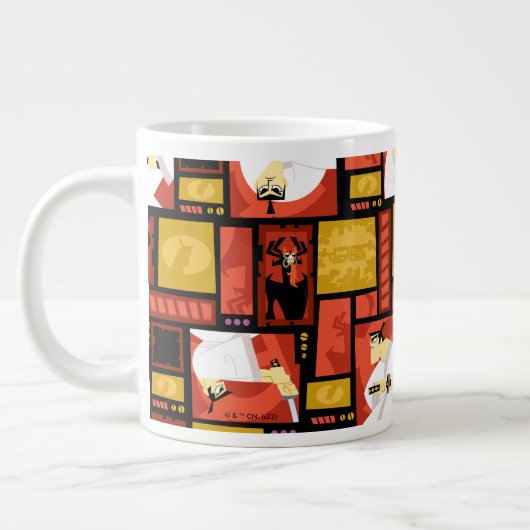 Samurai Jack & Aku Character Art Panel Pattern Grote Koffiekop (Links)