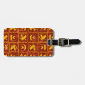 Samurai Jack & Aku Golden Silhouette Tile Pattern Bagagelabel (Voorkant horizontaal)