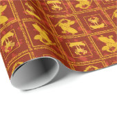 Samurai Jack & Aku Golden Silhouette Tile Pattern Cadeaupapier (Rol Hoek)