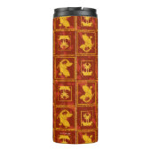 Samurai Jack & Aku Golden Silhouette Tile Pattern Thermosbeker (Achterkant)