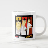 Samurai Jack Character Tri-Panel Futuristic Frame Grote Koffiekop (Rechts)