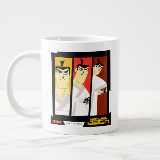 Samurai Jack Character Tri-Panel Futuristic Frame Grote Koffiekop (Links)