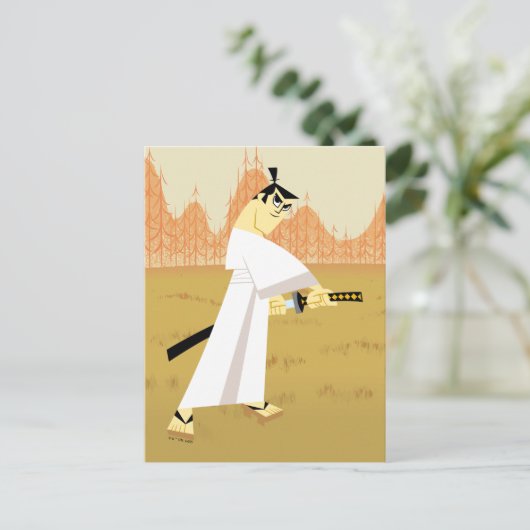 Samurai Jack Drawing Sword Briefkaart (Staand voorkant)