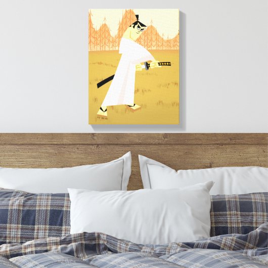 Samurai Jack Drawing Sword Canvas Afdruk (Insitu (Slaapkamer))