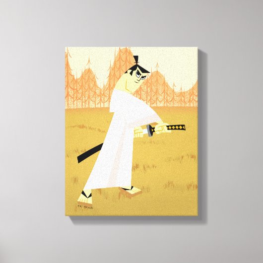 Samurai Jack Drawing Sword Canvas Afdruk (Voorkant)