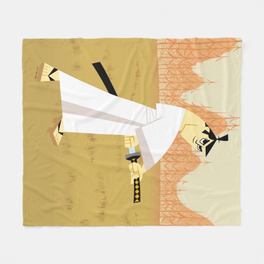 Samurai Jack Drawing Sword Fleece Deken (Voorkant (Horizontaal))