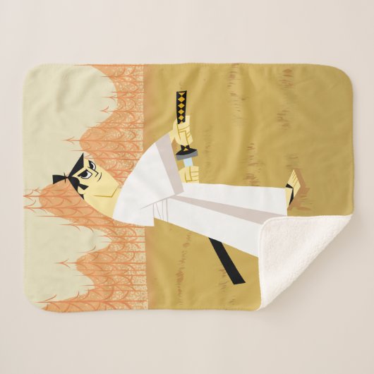 Samurai Jack Drawing Sword Sherpa Deken (Voorkant (horizontaal))