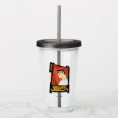 Samurai Jack glimlachend futuristisch Lijst Grafis Acryl Drinkbeker (Voorkant)