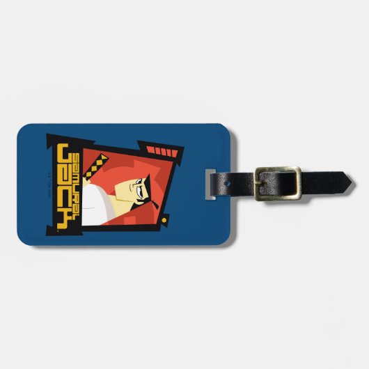 Samurai Jack glimlachend futuristisch Lijst Grafis Bagagelabel (Voorkant horizontaal)