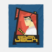 Samurai Jack glimlachend futuristisch Lijst Grafis Fleece Deken (Voorkant)