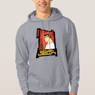 Samurai Jack glimlachend futuristisch Lijst Grafis Hoodie