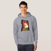 Samurai Jack glimlachend futuristisch Lijst Grafis Hoodie (Voorkant volledig)
