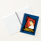 Samurai Jack glimlachend futuristisch Lijst Grafis Notitieboek (Binnen)