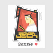 Samurai Jack glimlachend futuristisch Lijst Grafis Sticker (Vel)