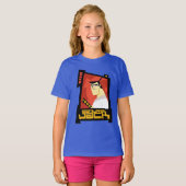 Samurai Jack glimlachend futuristisch Lijst Grafis T-shirt (Voorkant volledig)
