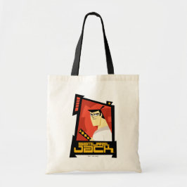 Samurai Jack glimlachend futuristisch Lijst Grafis Tote Bag
