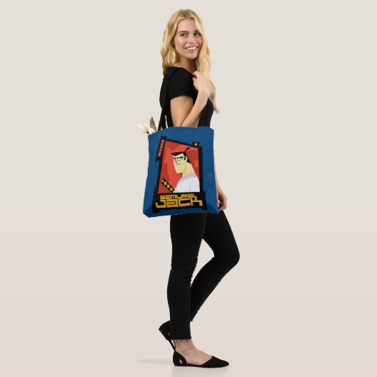 Samurai Jack glimlachend futuristisch Lijst Grafis Tote Bag (Op model)
