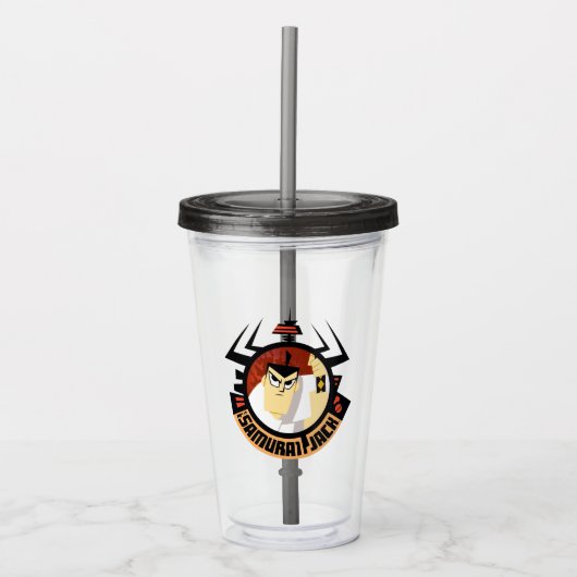 Samurai Jack In Aku Futuristic Frame Acryl Drinkbeker (Voorkant)