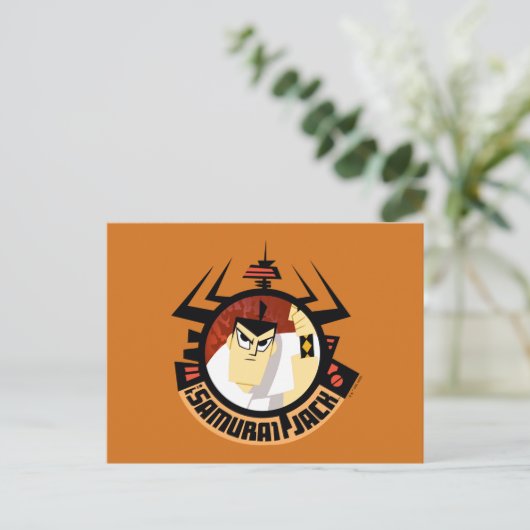 Samurai Jack In Aku Futuristic Frame Briefkaart (Staand voorkant)