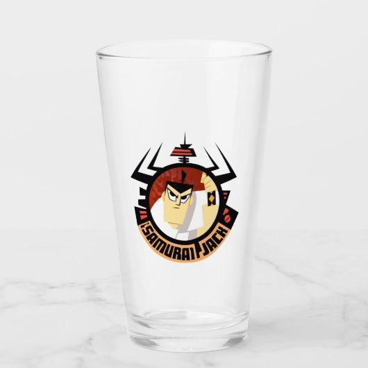 Samurai Jack In Aku Futuristic Frame Glas (Voorkant)