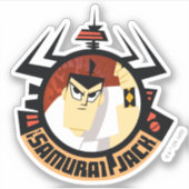 Samurai Jack In Aku Futuristic Frame Sticker (Voorkant)
