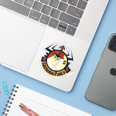 Samurai Jack In Aku Futuristic Frame Sticker (Laptop met iPhone)