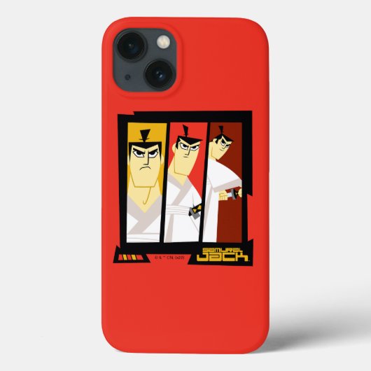 Samurai Jack Karakter Tri-Paneel Futuristisch Fram Case-Mate iPhone Case (Achterkant)
