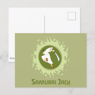 Samurai Jack Leaping Graphic Briefkaart