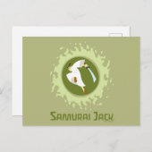 Samurai Jack Leaping Graphic Briefkaart (Voorkant / Achterkant)