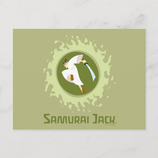 Samurai Jack Leaping Graphic Briefkaart (Voorkant)