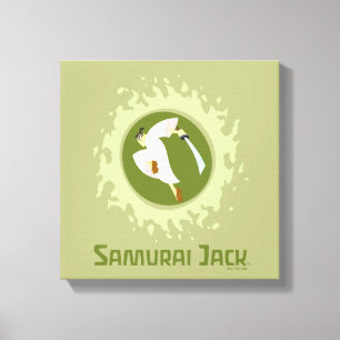 Samurai Jack Leaping Graphic Canvas Afdruk