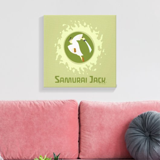 Samurai Jack Leaping Graphic Canvas Afdruk (Insitu (Woonkamer))