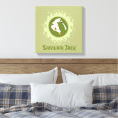 Samurai Jack Leaping Graphic Canvas Afdruk (Insitu (Slaapkamer))