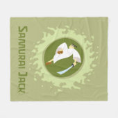 Samurai Jack Leaping Graphic Fleece Deken (Voorkant (Horizontaal))