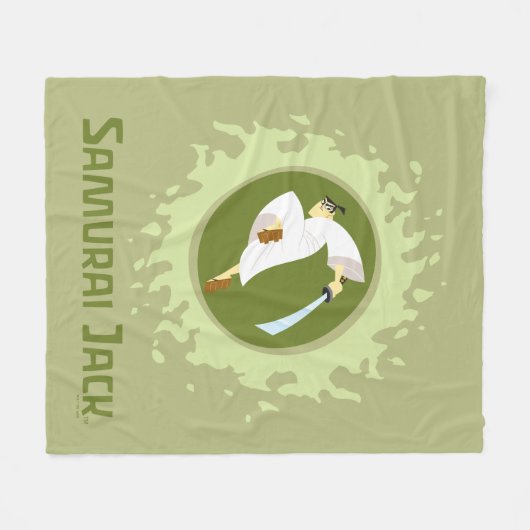 Samurai Jack Leaping Graphic Fleece Deken (Voorkant (Horizontaal))