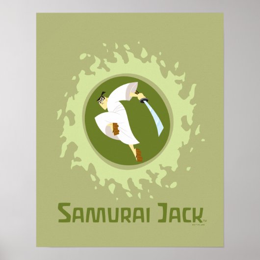 Samurai Jack Leaping Graphic Poster (Voorkant)