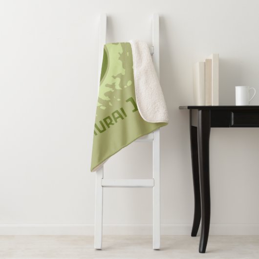 Samurai Jack Leaping Graphic Sherpa Deken (In situ)